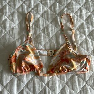 MINKPINK juniper orange multi print bralette bikini top